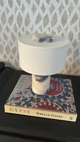 Martine V. review of (Sample Sale) Auríe Portable Lamp | Calacatta Viola Marble & Linen image 1 out of 1