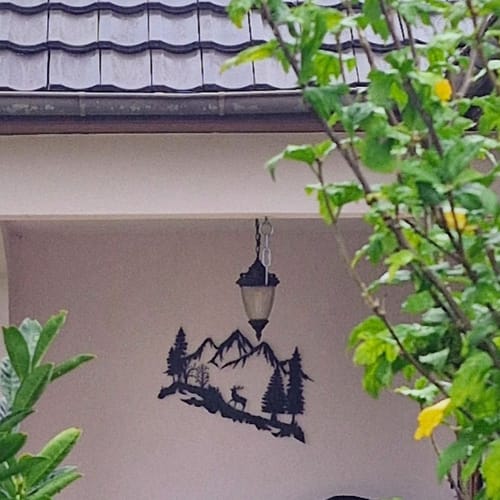 Customer photo review of Décoration Murale en Métal - Montagne et Cerf