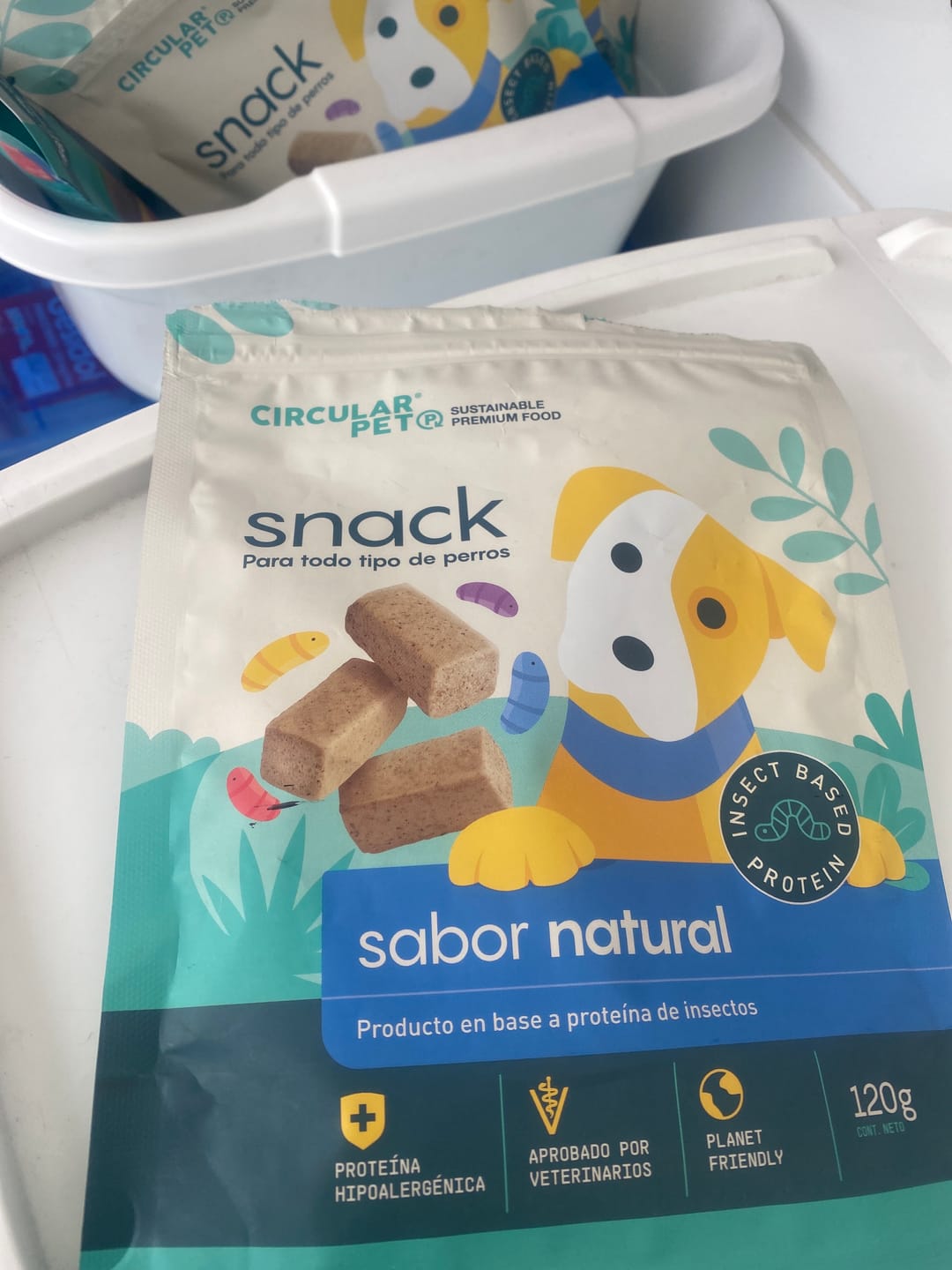 Customer photo review of Snack Perro Proteína Insectos 120g
