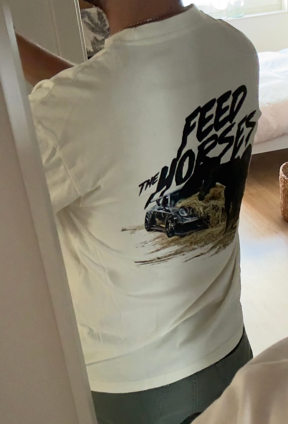 Customer photo review of Oversized Shirt - FEED THE HORSES