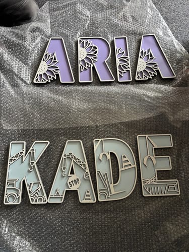 Customer photo review of Sunflower Letters Large