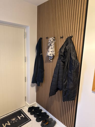 Customer photo review of Wooden Wall Panel | Mocca | Premium 3-sided Wood Veneer