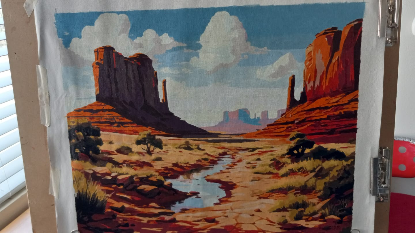 Customer photo review of Monument Valley Painting by Numbers