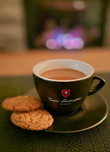 Customer photo review of Italian Coffee Cup and Saucer - Black Collection