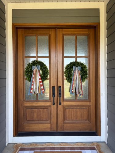 Customer photo review of Gilded Pumpkin Wreath Ribbon