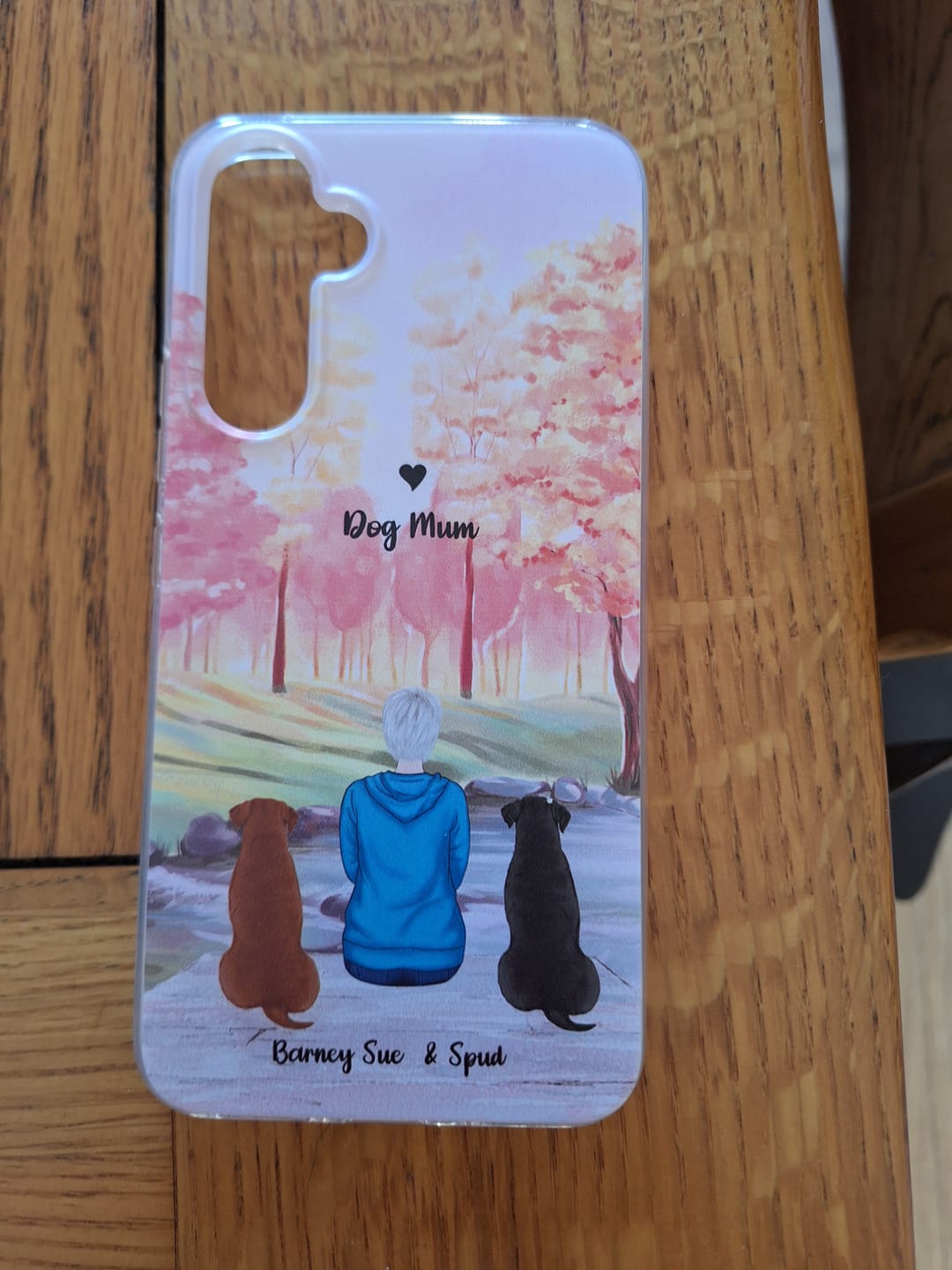 Customer photo review of Seasons with pets - Personalised Phone Case