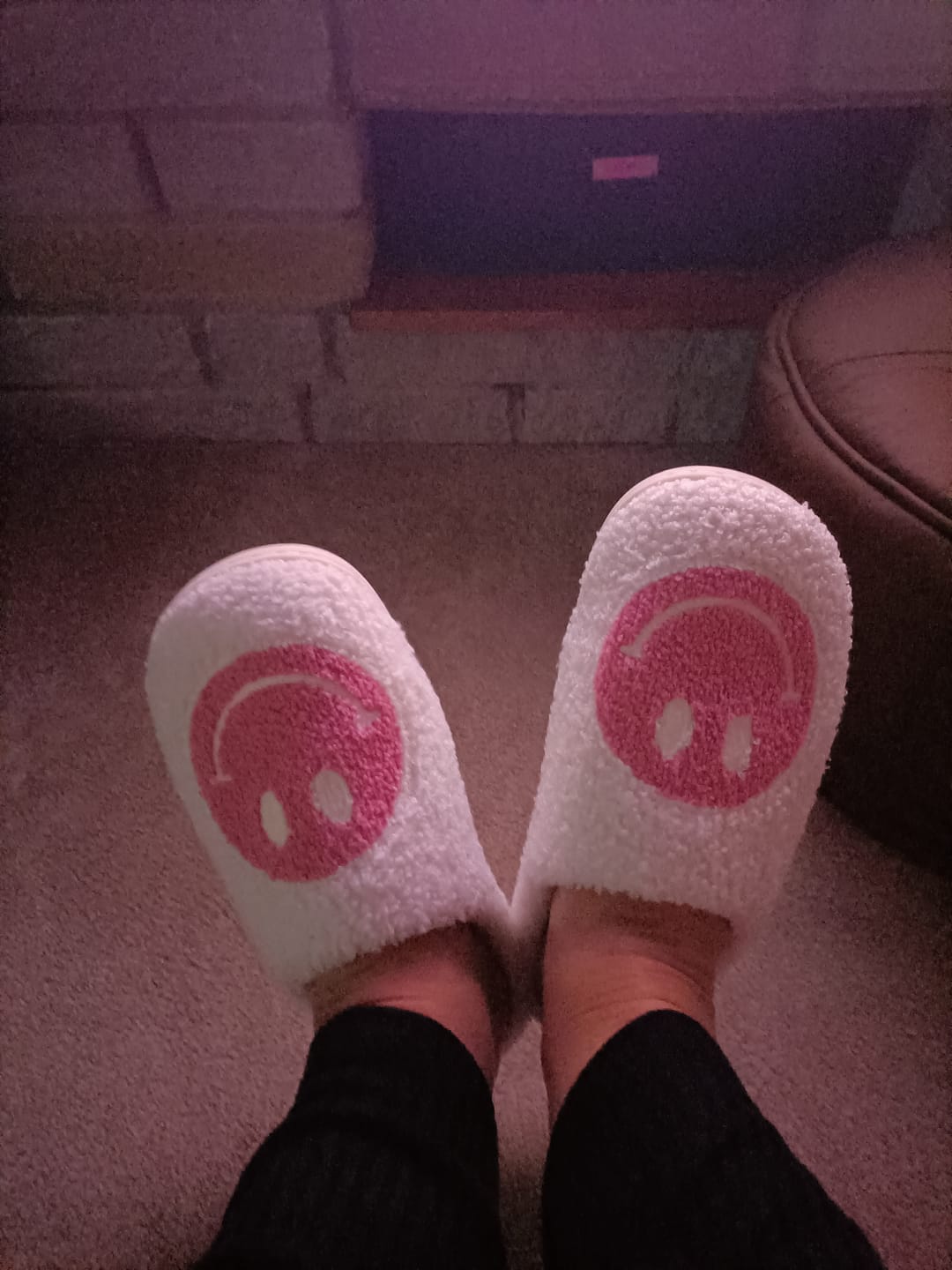 Customer photo review of Happy Face Slippers
