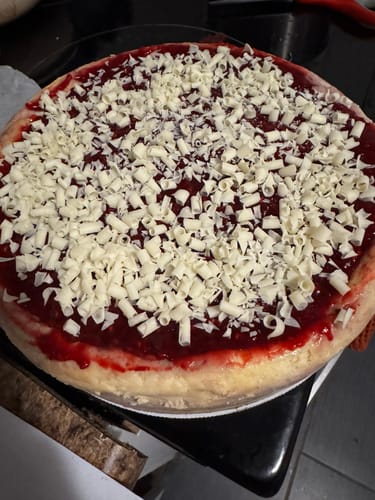 Customer photo review of White Chocolate Raspberry Cheesecake