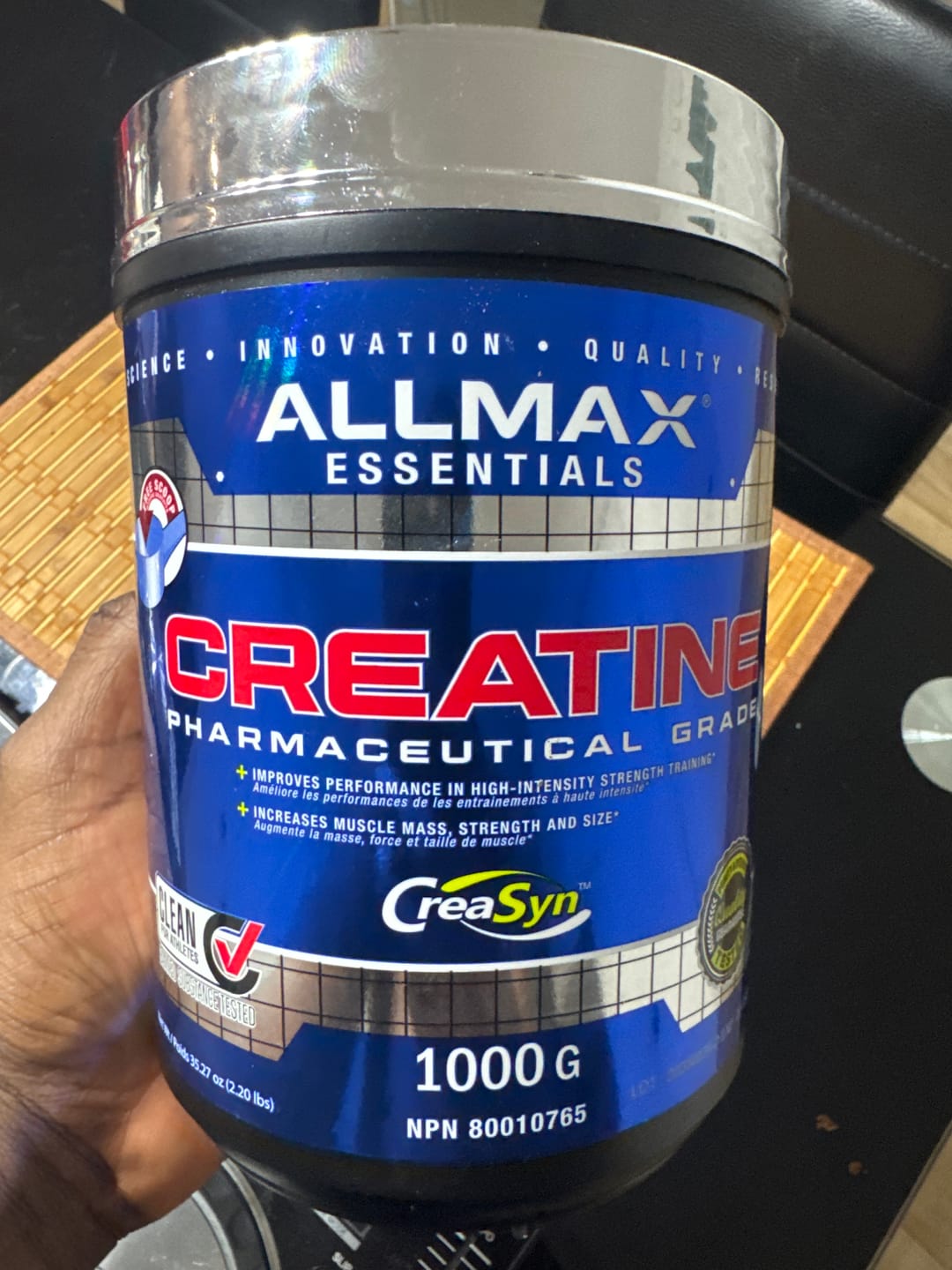 Customer photo review of Allmax - Creatine Monohydrate - 100g-1000g