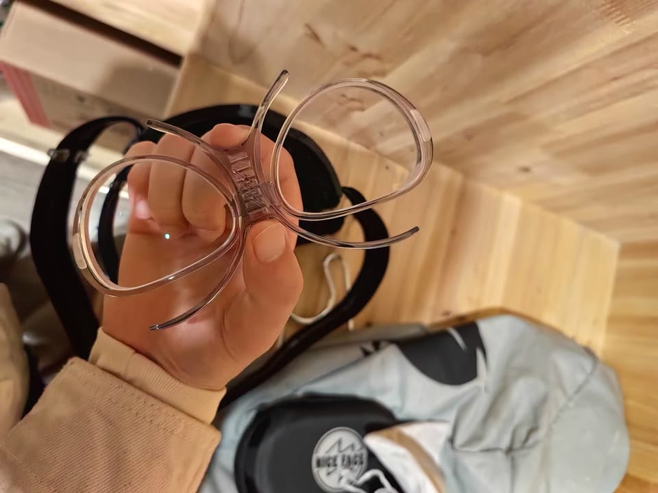 Customer photo review of Adjustable Prescription Goggle Inserts