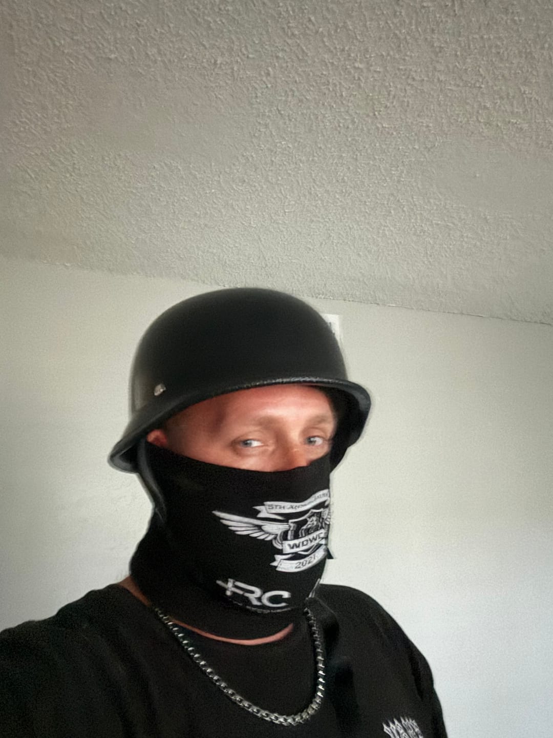 Customer photo review of Mayan Style Half Helmet Lightweight Face German Style DOT Helmet - Gloss Black