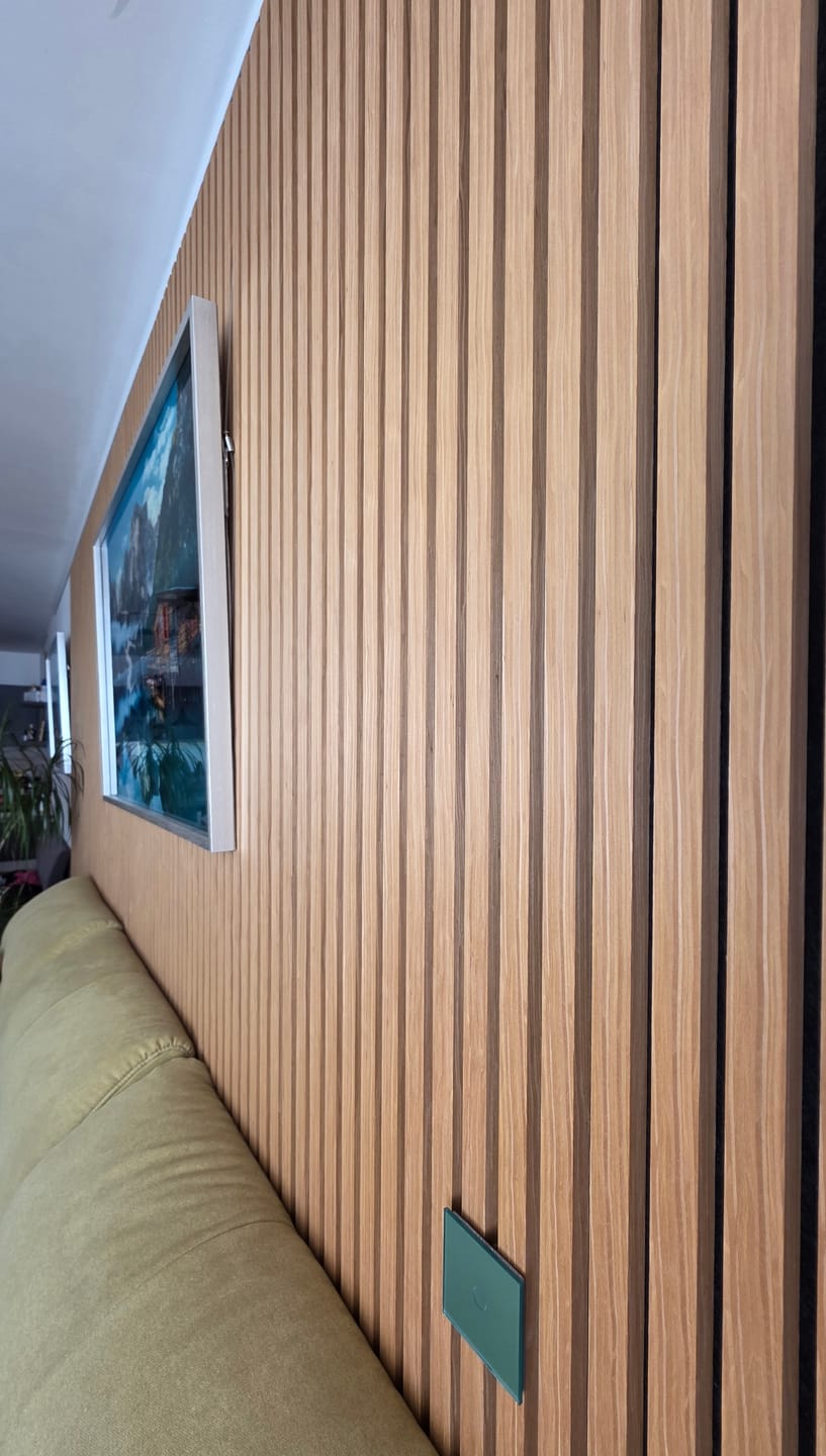 Customer photo review of Akustikpaneele Rustikale Eiche | 240 cm x 60 cm | Dreiseitiges Echtholzfurnier