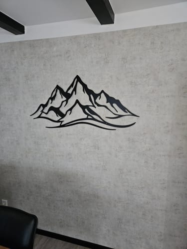 Customer photo review of Décoration Murale en Métal - Montagne