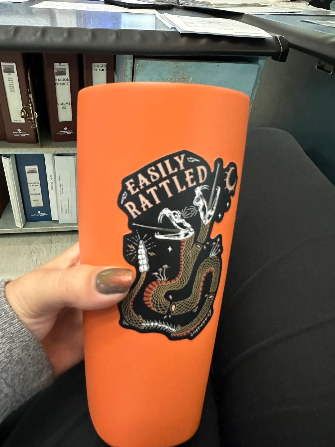 Customer photo review of Easily Rattled Sticker