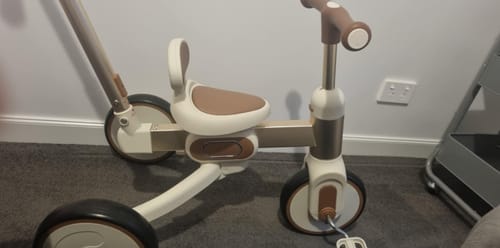 Customer photo review of Toddler Push Trike with Parent Handle 5-in-1 Kids Trike Balance Bike