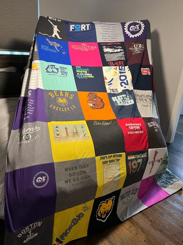 Customer photo review of Classic T-Shirt Blanket
