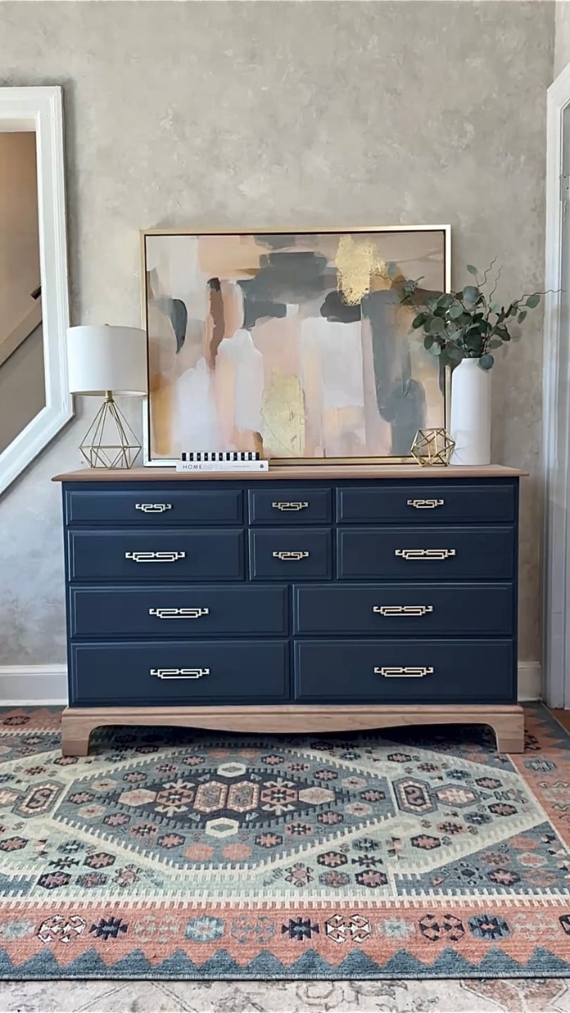 The Navy Dresser, finished by Michelle M.