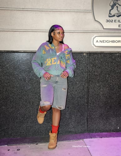 Customer photo review of Vale Forever Bank Zip Up Hoodie Green