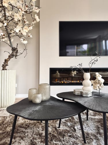 Customer photo review of Salontafel Noara - Organisch - Brons - Hout - Set van 2