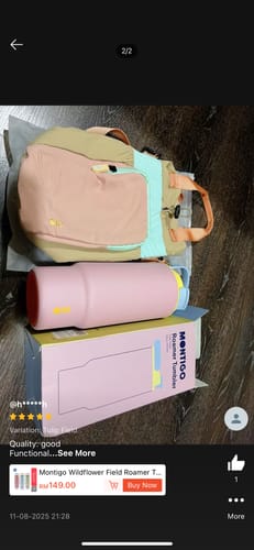Customer photo review of Wildflower Field Bottle Bag