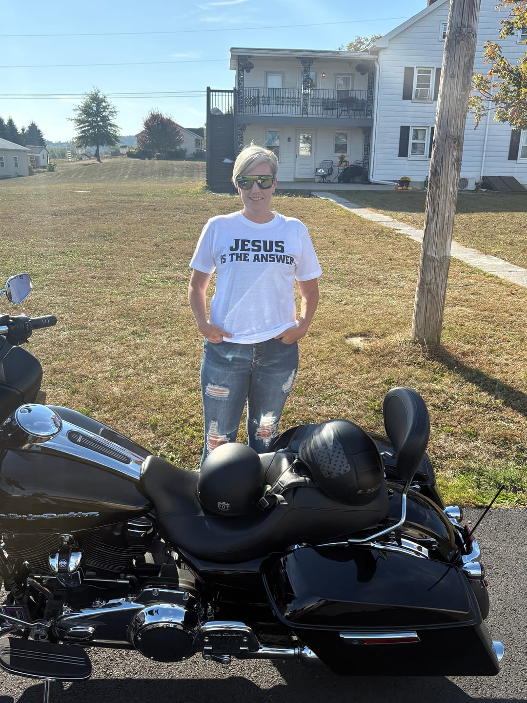Customer photo review of Jesus Is The Answer Decal