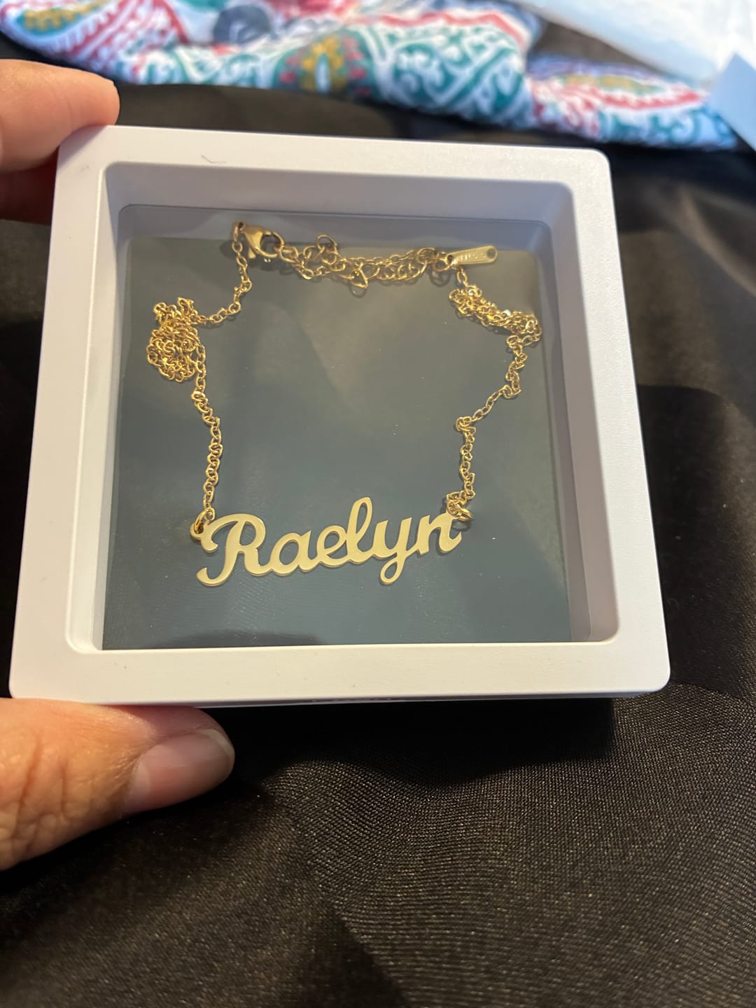 Customer photo review of Kids Custom Name Necklace