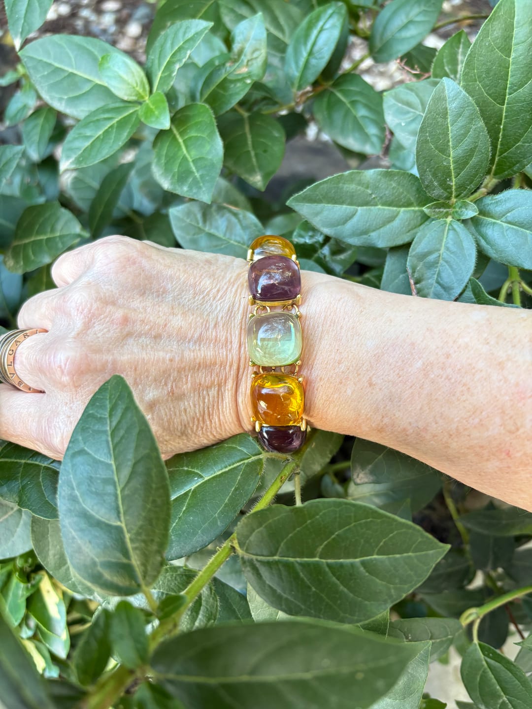 Customer photo review of Bohemian Sunset Gem Bracelet