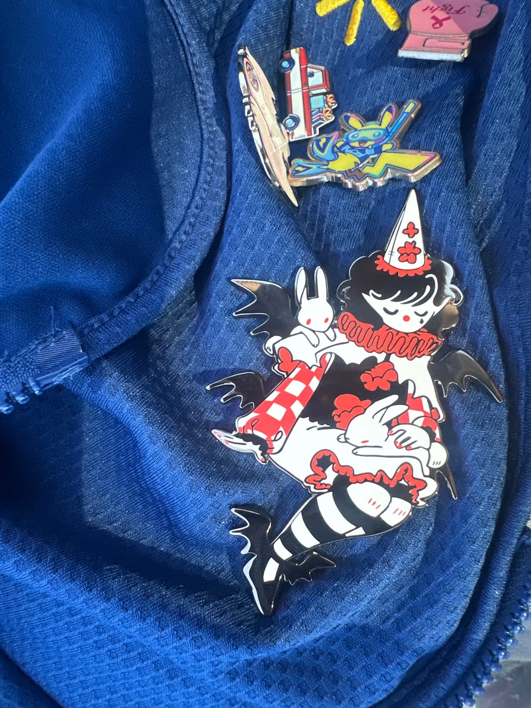 Customer photo review of Large Vampire Enamel Pin!