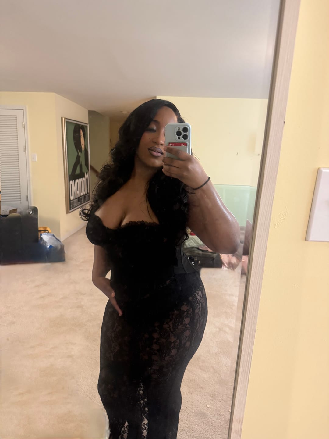 Customer photo review of Maila Lace Corset Maxi Dress With Underwear