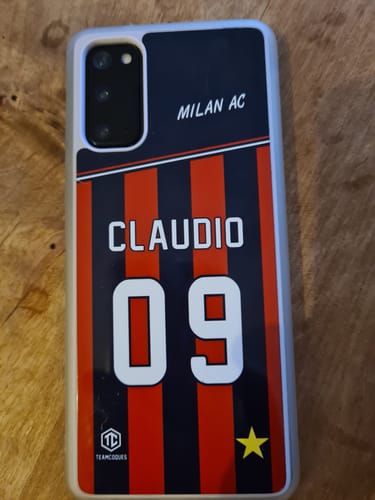 Customer photo review of Coque foot MILAN AC personnalisable - TEAMCOQUES