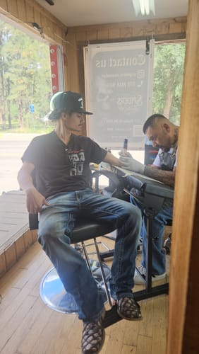 Customer photo review of Orix Jumbo Pirarucu Leather Boots - Square Toe