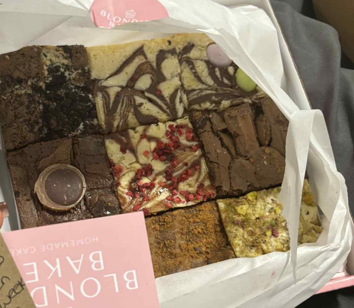 Customer photo review of Treat Yourself Brownie & Blondie Mixed Box