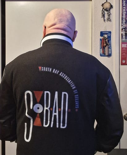 Customer photo review of Custom Black Black-White Bomber Full-Snap Varsity Letterman Jacket