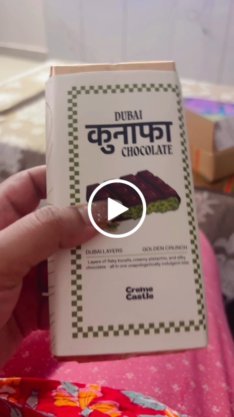 Customer video review of Dubai Viral Kunafa Chocolate Bar