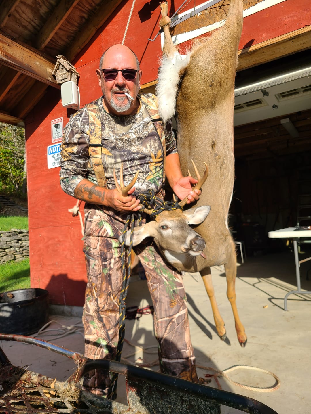 Customer photo review of Men's Hunting Clothes,Silent Water Resistant Camo Hunting Suits