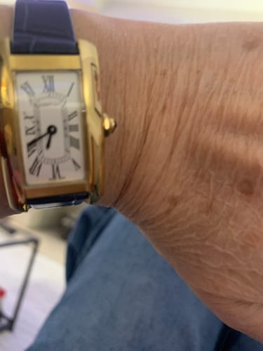 Customer photo review of Tank Americane 20mm Gold Case Black Leather Strap