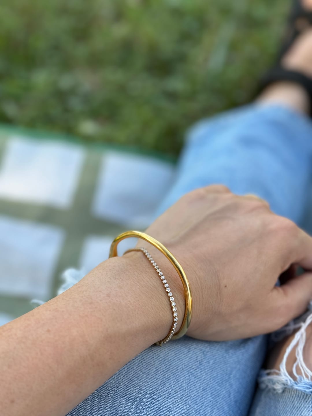 Customer photo review of Veena Gold Bangle