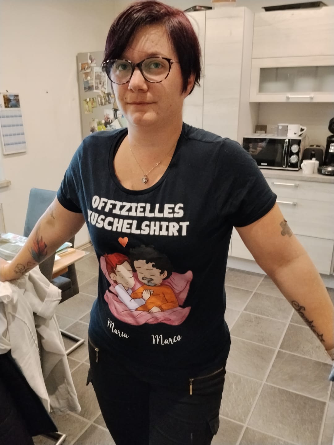 Customer photo review of Offizielles Schlafshirt - Personalisiertes T-Shirt für Paare