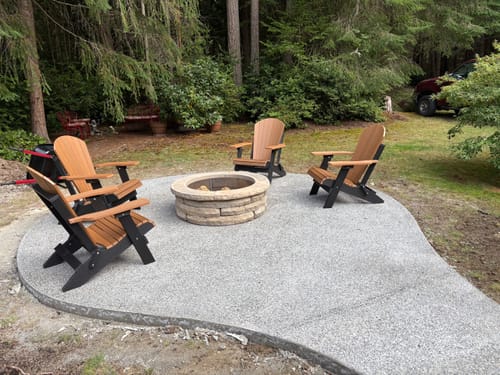 Customer photo review of King Size Folding Adirondack Chair - Exclusive Wood Grain Poly