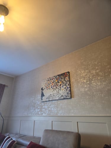 Customer photo review of BANKSY FLYING BUTTERFLIES CANVAS