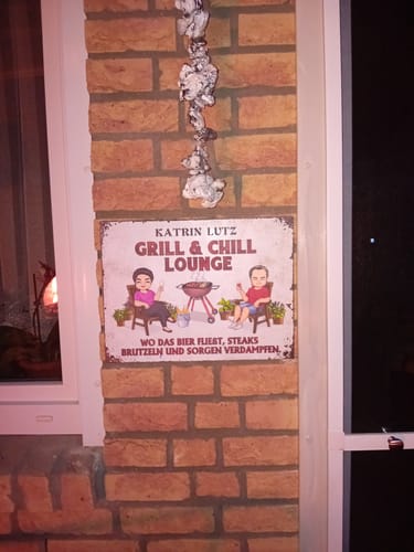 Customer photo review of Mein Grillplatz - Personalisiertes Gartenschild