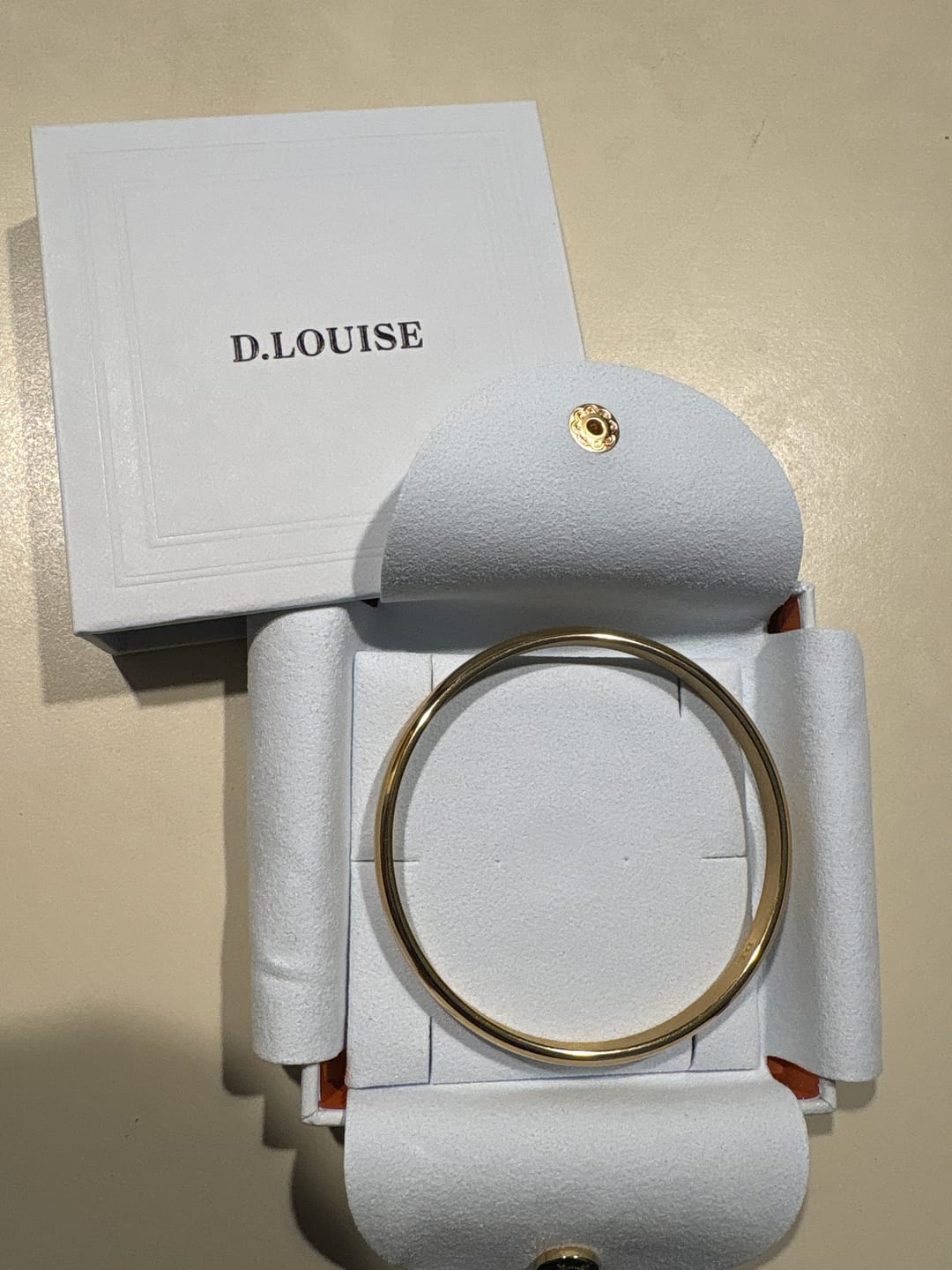 Customer photo review of Classic Chunky Gold Bangle