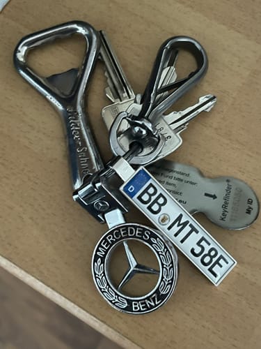 Customer photo review of Kennzeichen Schlüsselanhänger Mini Nummernschild Metall