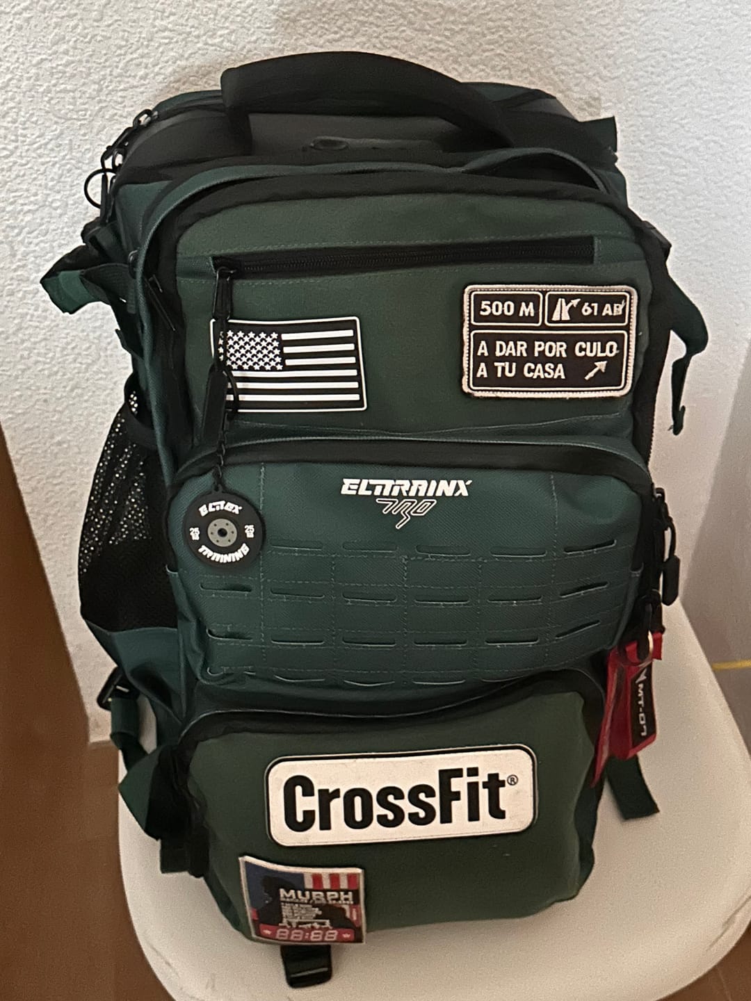 Customer photo review of Mochila Pro Series 45L Dust Green