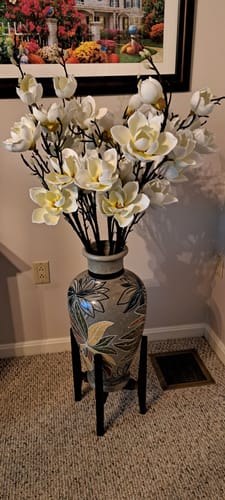 Customer photo review of Bulk Extra Long Stems 50" Magnolia Stems Artificial Flowers for Tall Vases Wholesale