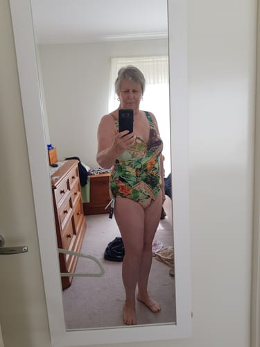 Customer photo review of Fiji Surplice One Piece Swimsuit