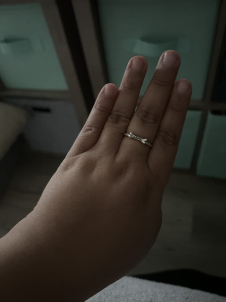 Customer photo review of Custom Dog Bone Ring