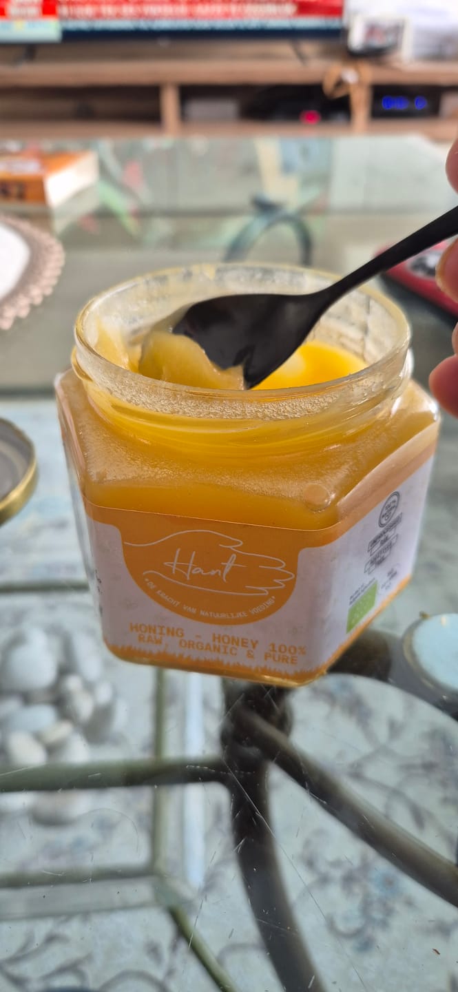 Customer photo review of BIO - Rauwe Honing – Onverhit, Ongefilterd & Puur - 100% EU + GRATIS LEPEL - 500g