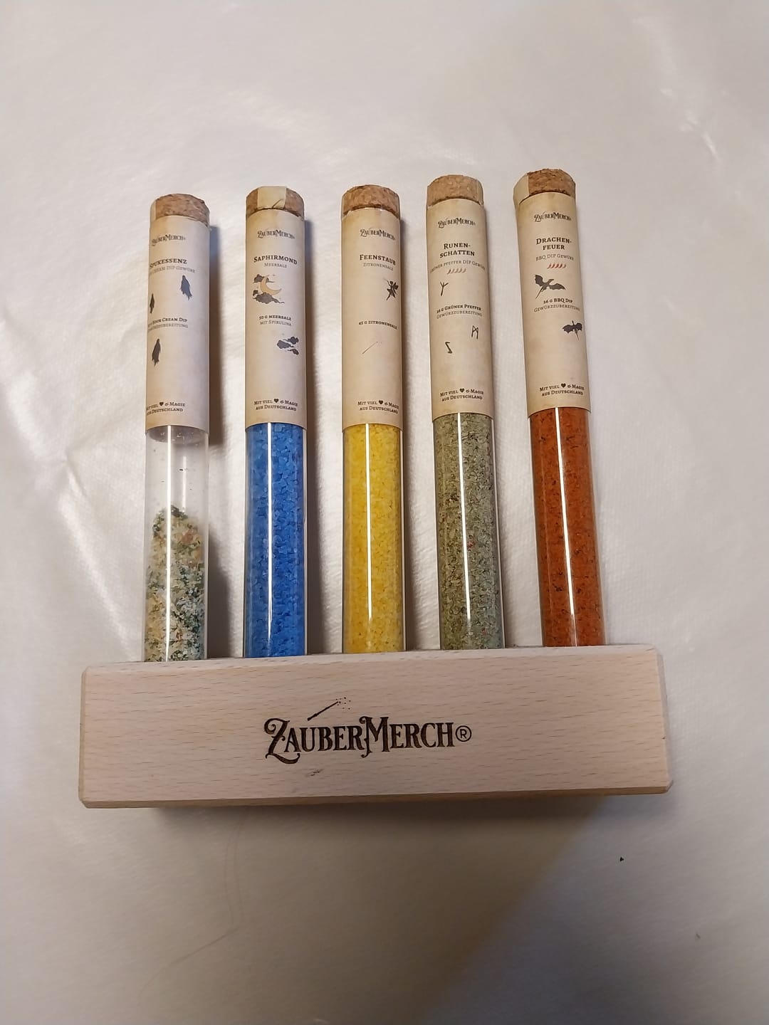 Customer photo review of Alchemisten-Set - 5er Gewürz- und Dipset im Reagenzglas