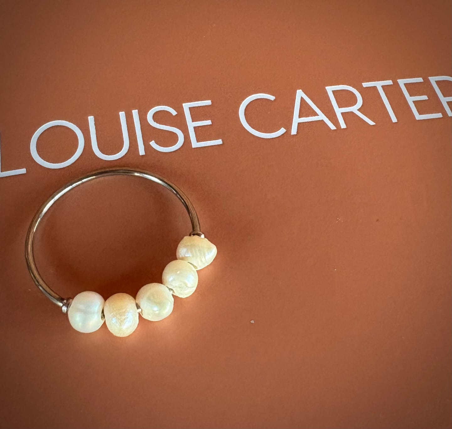 Customer photo review of Ariel Mini Pearl Ring (Bundle)